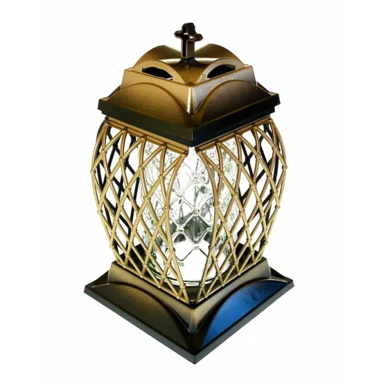 Zestaw 2 eleganckich ażurowy zniczy ozdobnych kapliczki na cmentarz grób