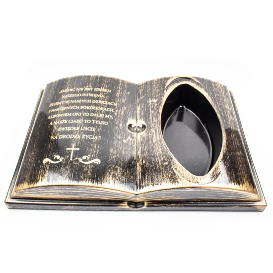 Doniczka na Stroik na grób cmentarz  Kompozycja nagrobna funeralna Księga