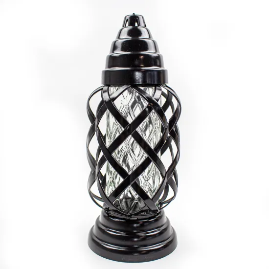 Elegancki czarny Ozdobny znicz kapliczka znicz na cmentarz grób