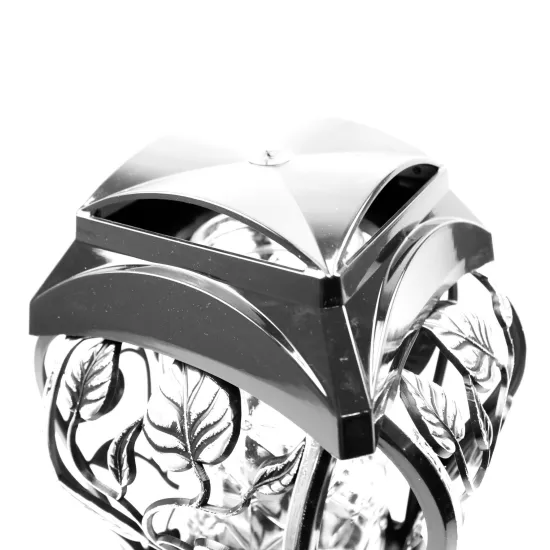 Zestaw 3 eleganckich czarnych zniczy ozdobnych kapliczki na cmentarz grób