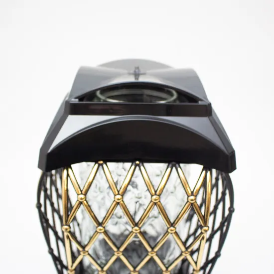 Zestaw 3 eleganckich czarnych zniczy ozdobnych kapliczki na cmentarz grób