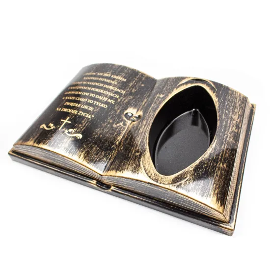 Doniczka na Stroik na grób cmentarz  Kompozycja nagrobna funeralna Księga