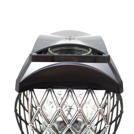 Zestaw 4 eleganckich czarnych zniczy ozdobnych kapliczki na cmentarz grób