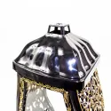 Zestaw 2 Zniczy Kapliczka Nagrobna ze złotymi Krzyżem i zdobieniami Elegancki Lampion Pamięci